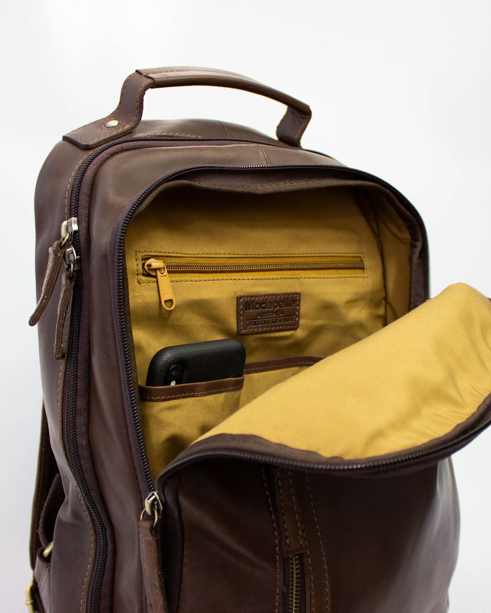 LEATHER Ms LARGE BACKPACK