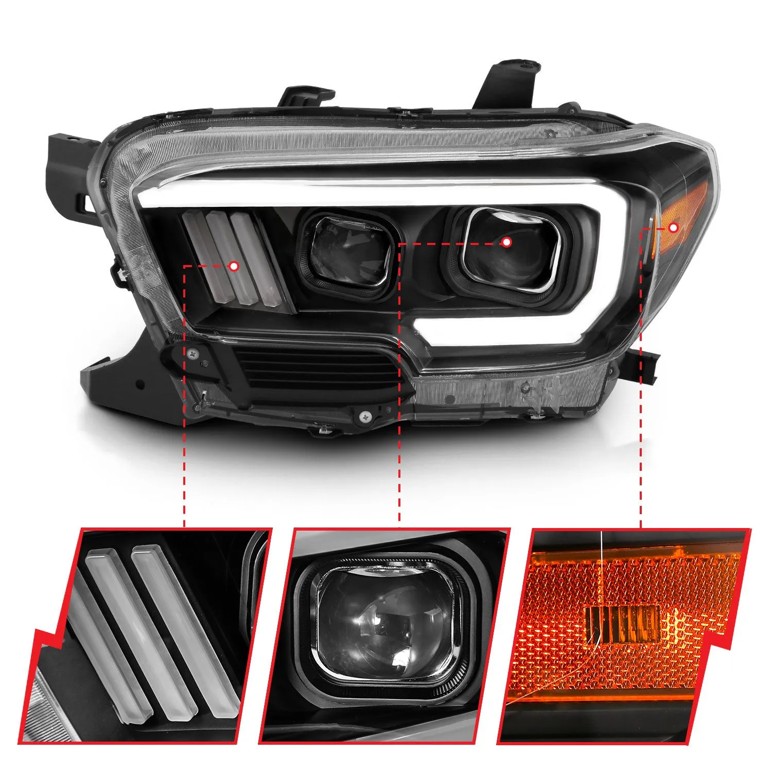 LED Plank Style Projector Headlights Tacoma (2016-2023)