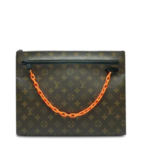 Louis Vuitton Monogram A4 Pouch Brown