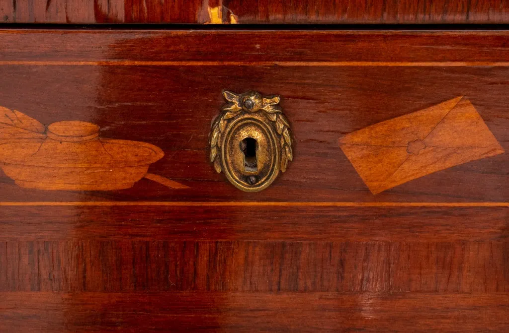 Louis XV Style Parquetry Two Drawer Commode