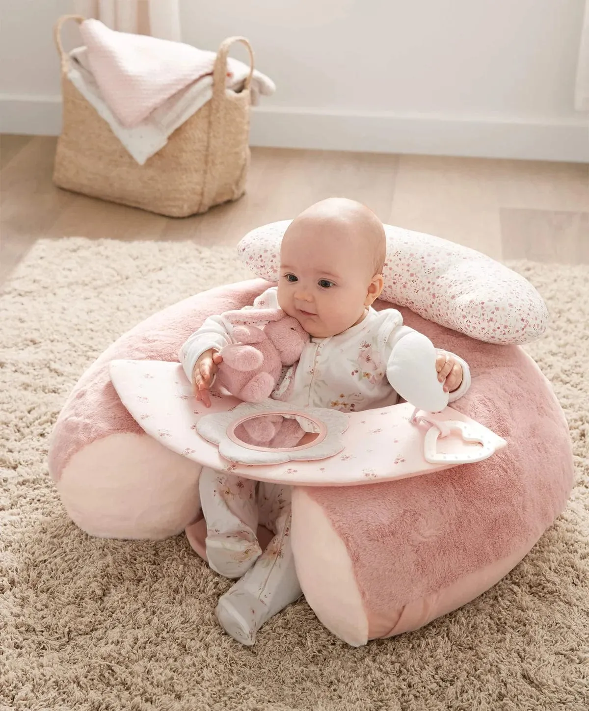 Mamas & Papas  Sit & Play Interactive Seat - Welcome to the World, Bunny Pink