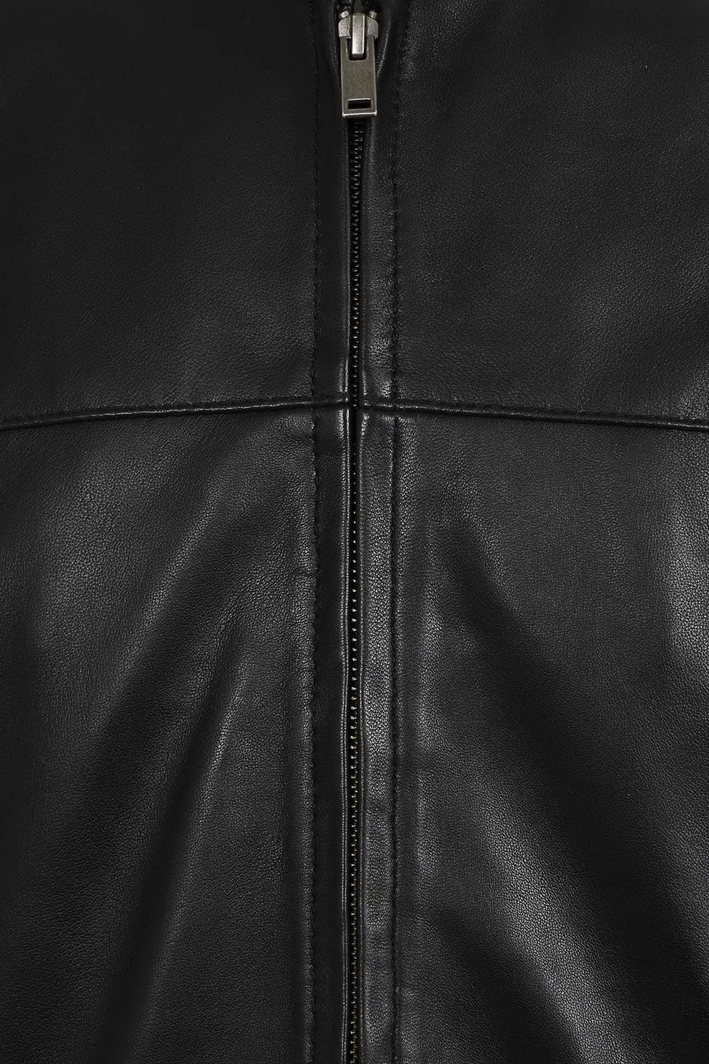 Men's Black Real Leather Classic Jacket - 'BILLY'