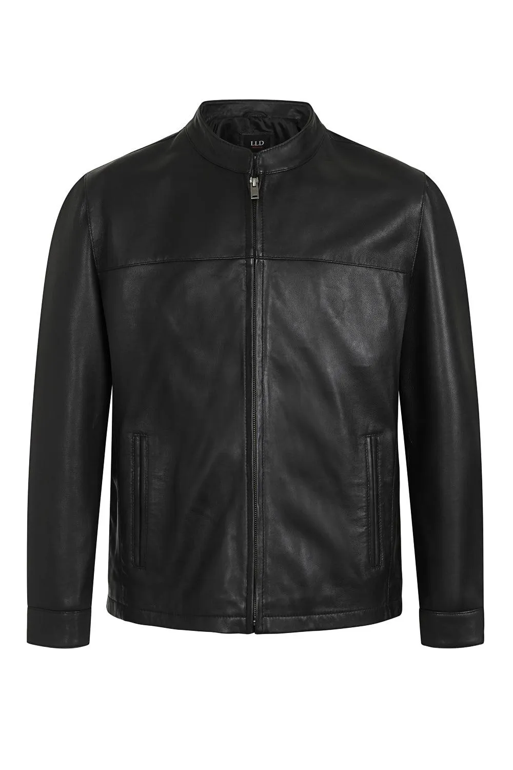 Men's Black Real Leather Classic Jacket - 'BILLY'