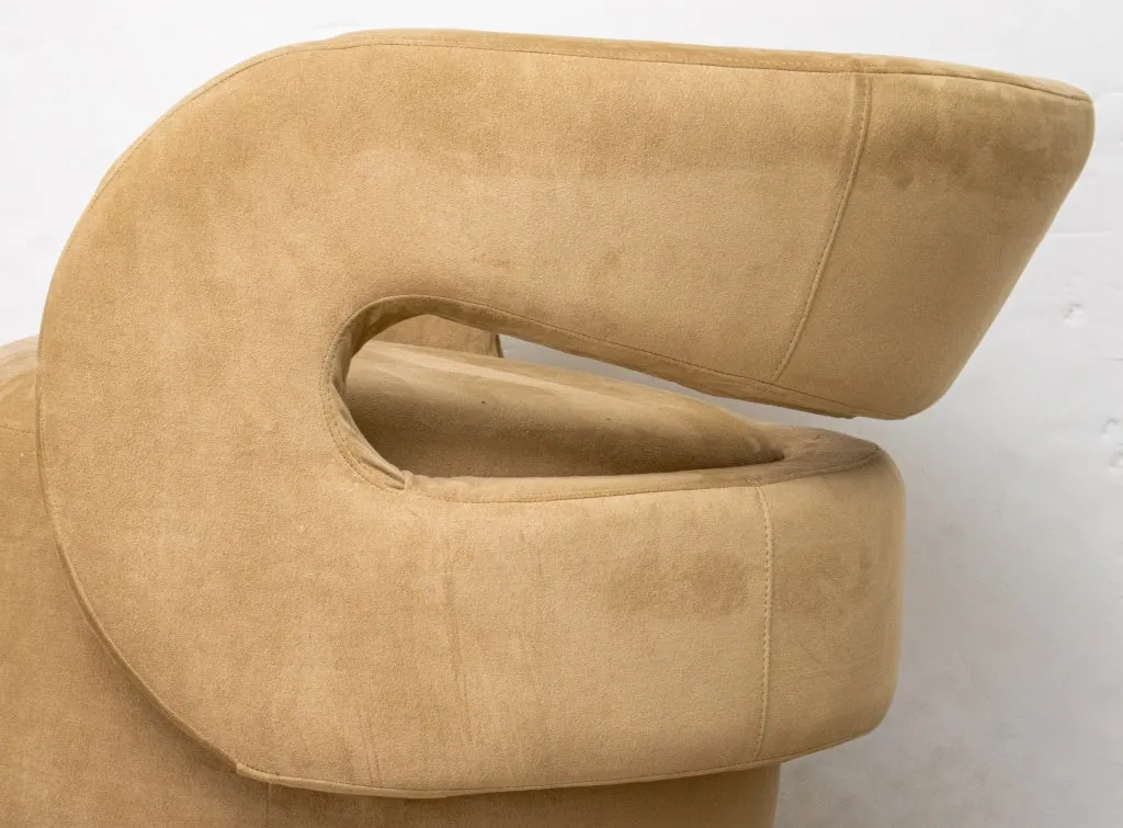 Milo Baughman Manner Swivel Chair