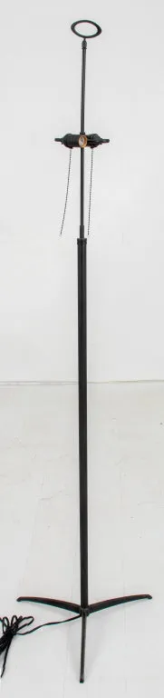 Modern Black Two-Light Tripod Floor Lamp