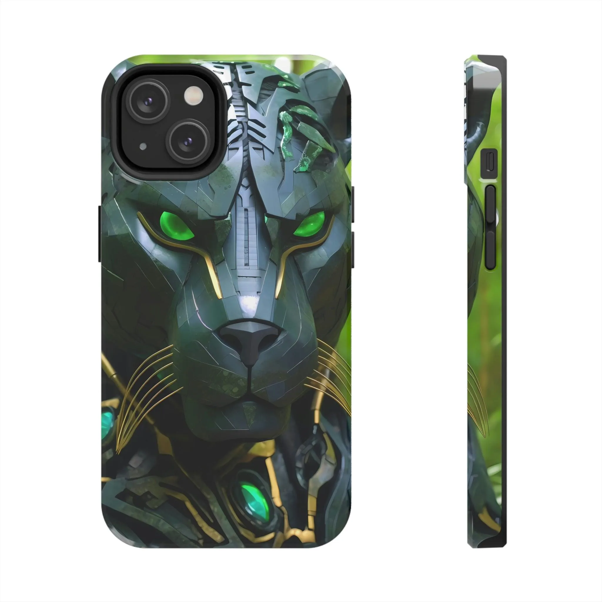 Obsidian Amazonian Black Panther Visionary Ai Art Phone Case - Tough, Unique, Custom Design by Alchemystics