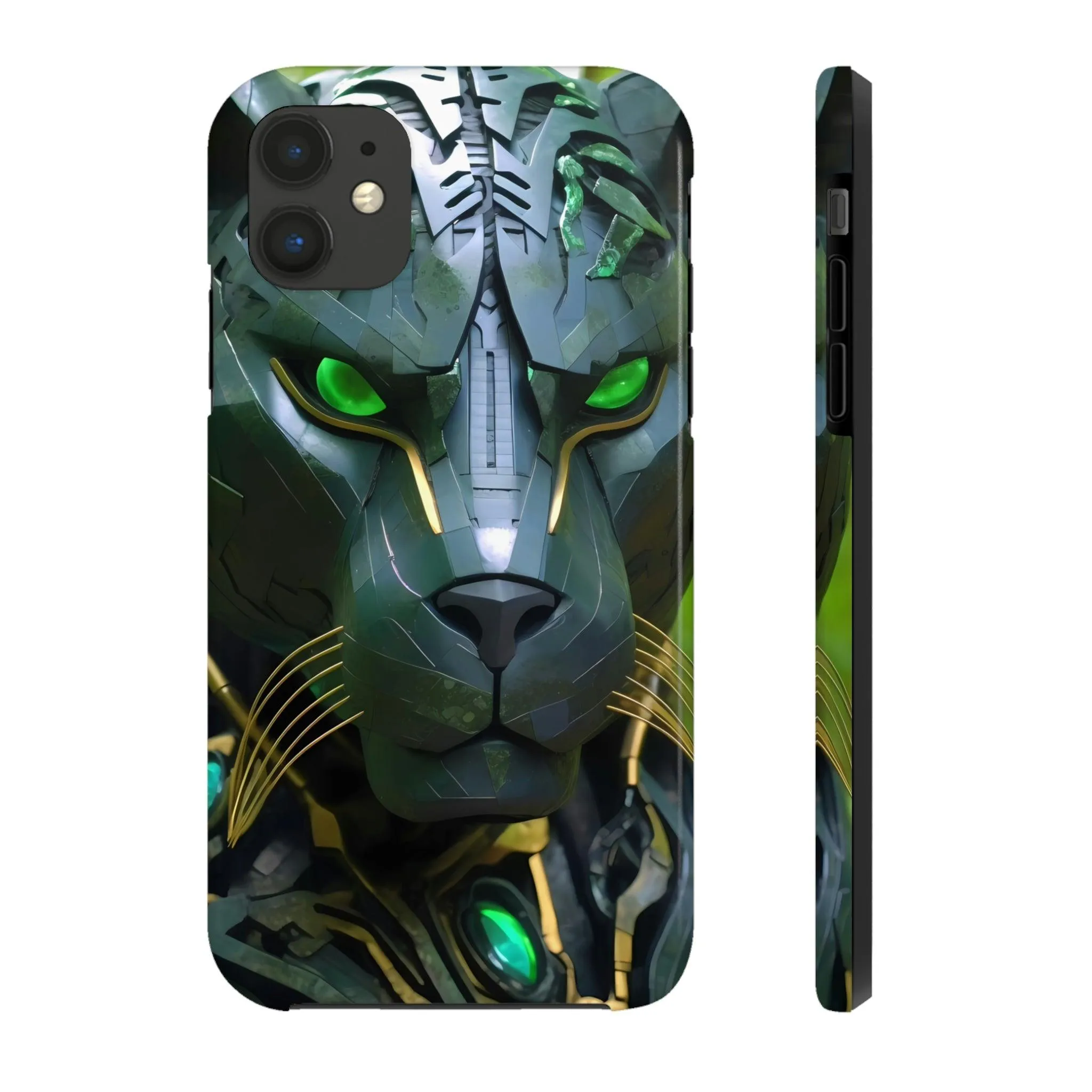 Obsidian Amazonian Black Panther Visionary Ai Art Phone Case - Tough, Unique, Custom Design by Alchemystics