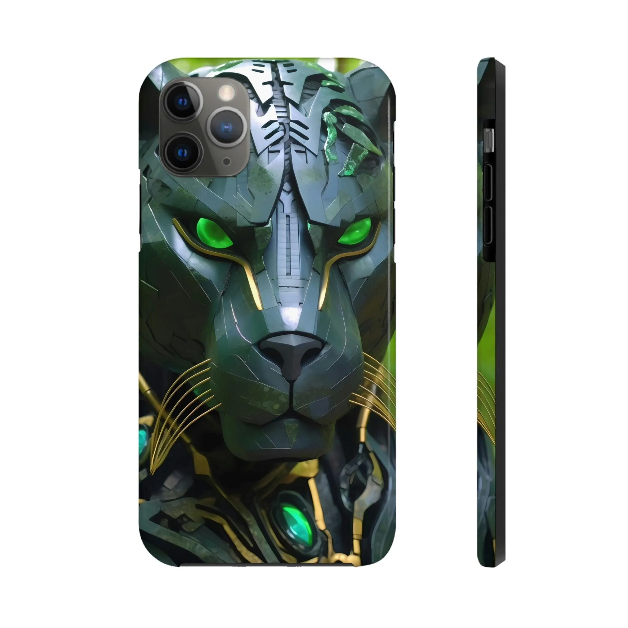 Obsidian Amazonian Black Panther Visionary Ai Art Phone Case - Tough, Unique, Custom Design by Alchemystics