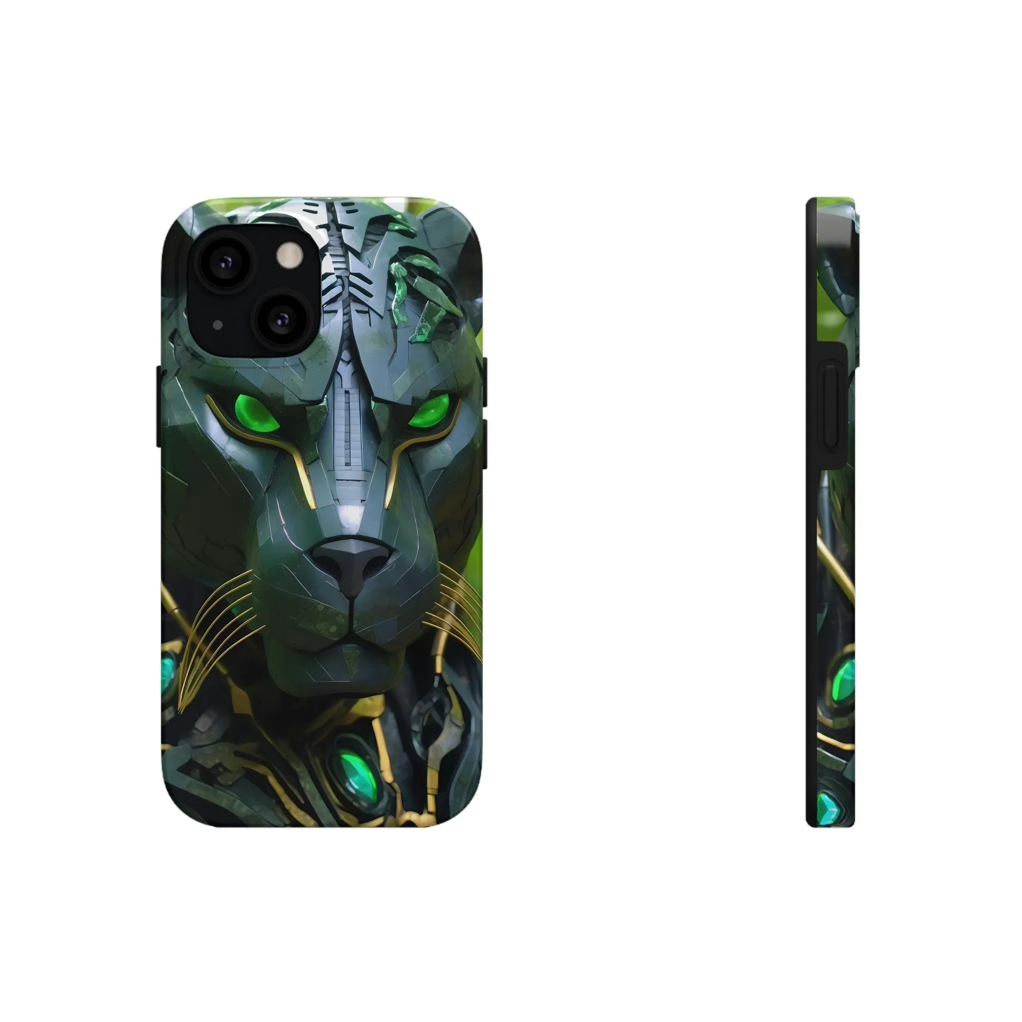 Obsidian Amazonian Black Panther Visionary Ai Art Phone Case - Tough, Unique, Custom Design by Alchemystics