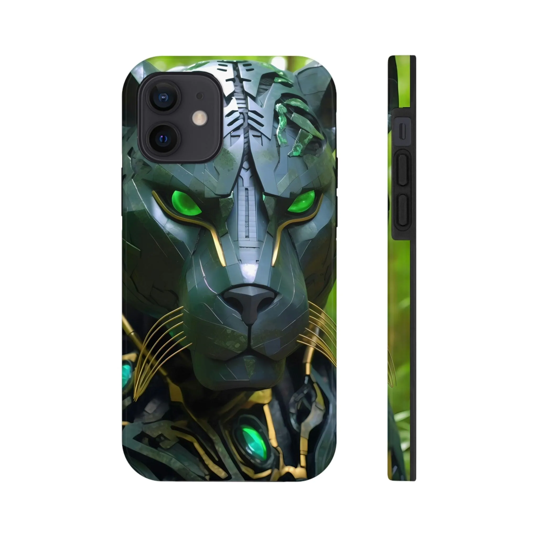 Obsidian Amazonian Black Panther Visionary Ai Art Phone Case - Tough, Unique, Custom Design by Alchemystics