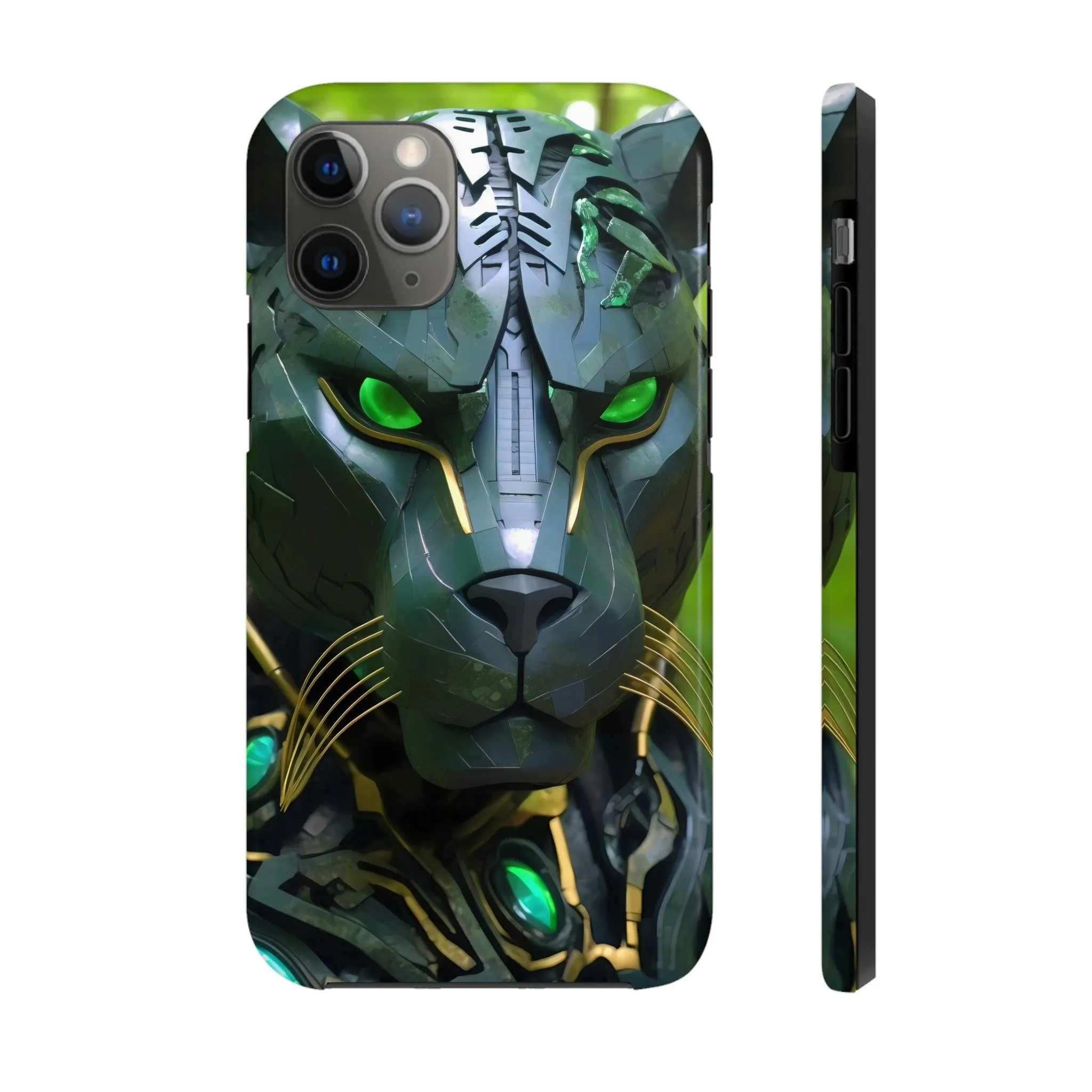 Obsidian Amazonian Black Panther Visionary Ai Art Phone Case - Tough, Unique, Custom Design by Alchemystics