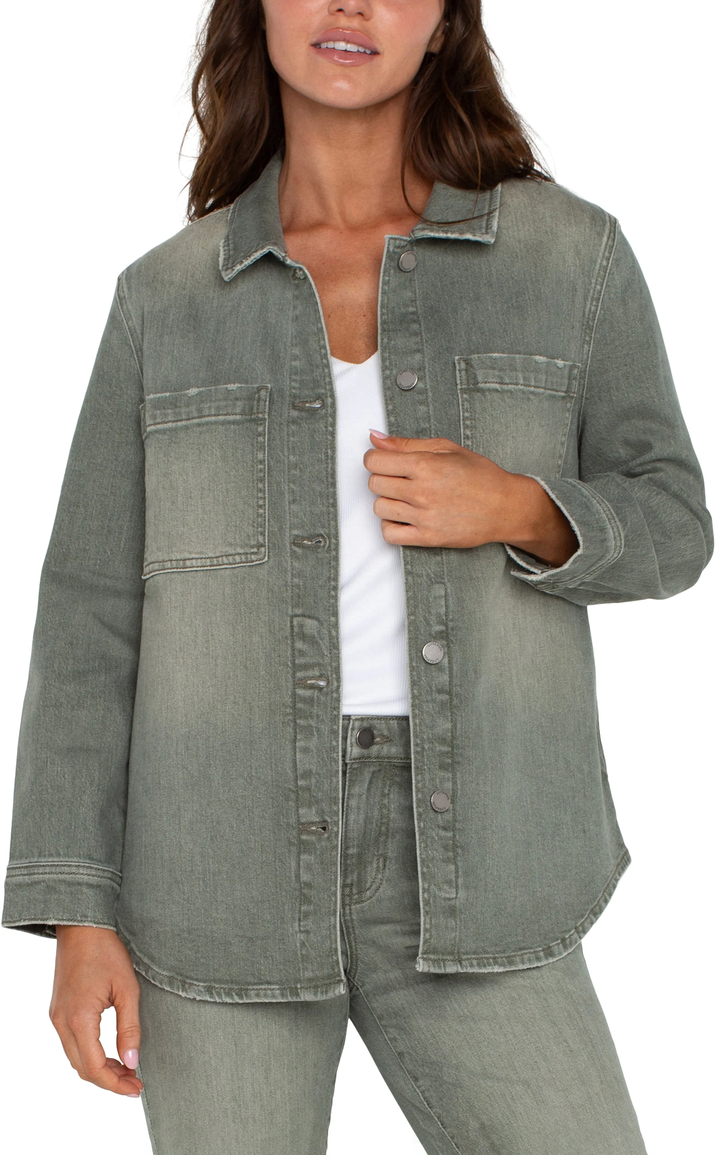 OVERSHIRT WITH TAIL HEM