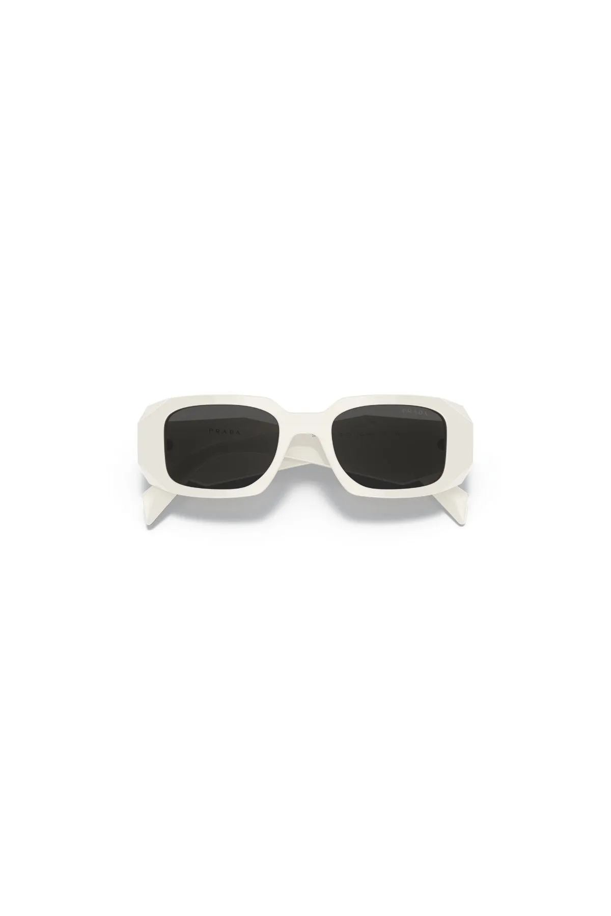 Prada Iconic Rectangle Sunglasses - Talc/ Dark Grey