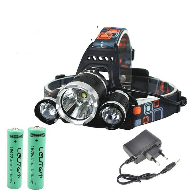 Rechargeable Zoom Led Headlamp Fishing Headlight Torch Hunting