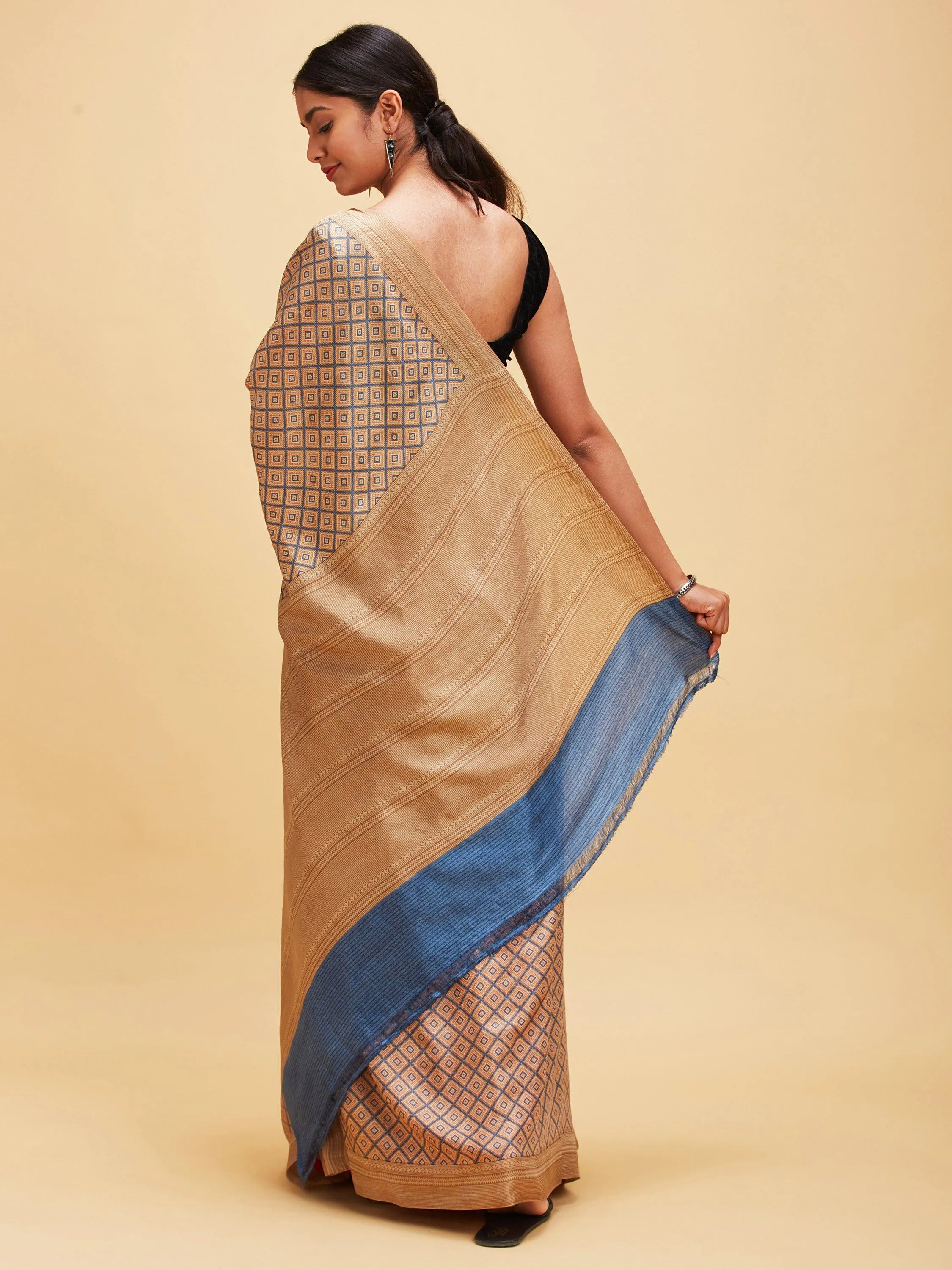 Sandalwood Pure Silk Saree