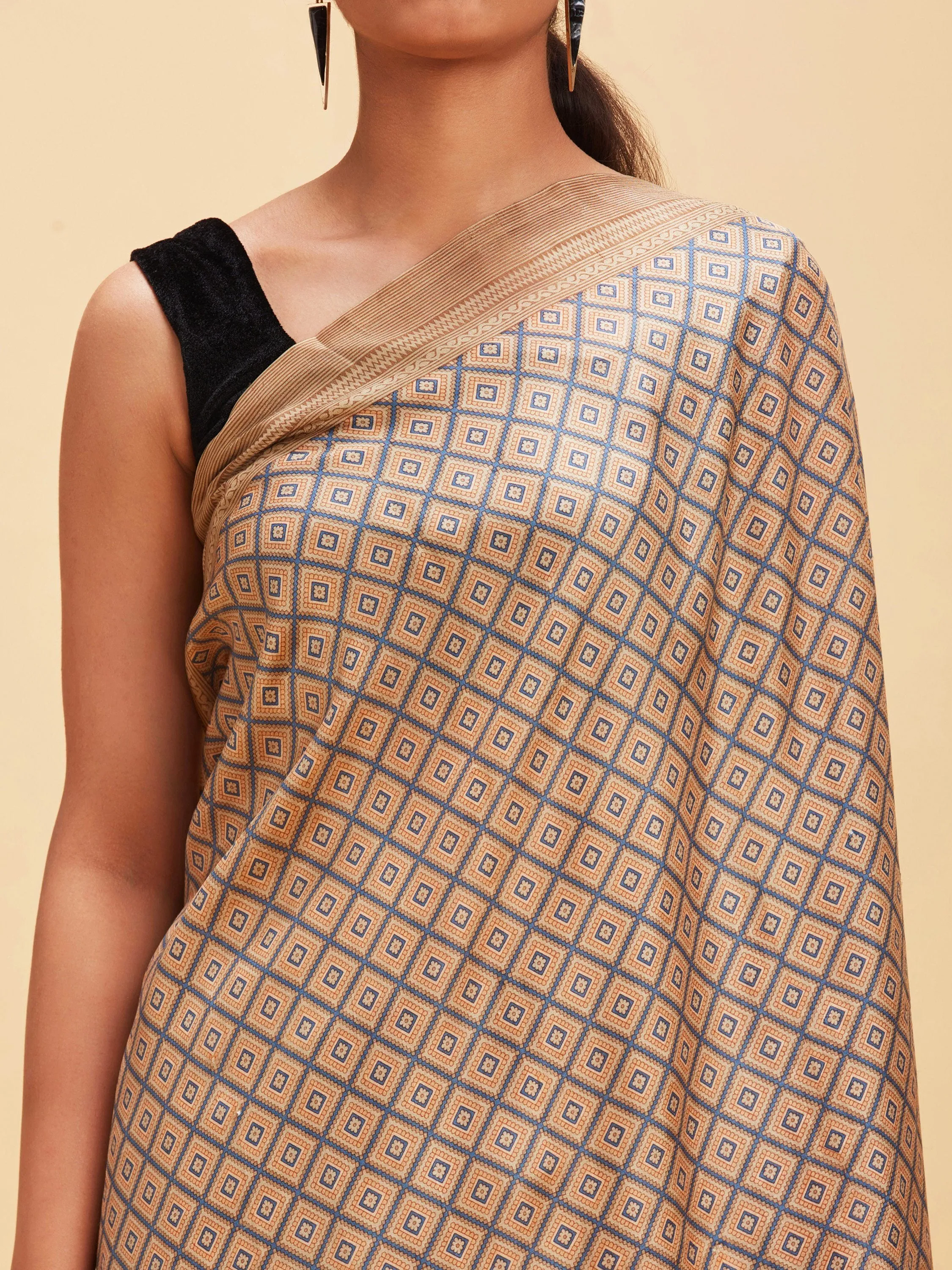 Sandalwood Pure Silk Saree