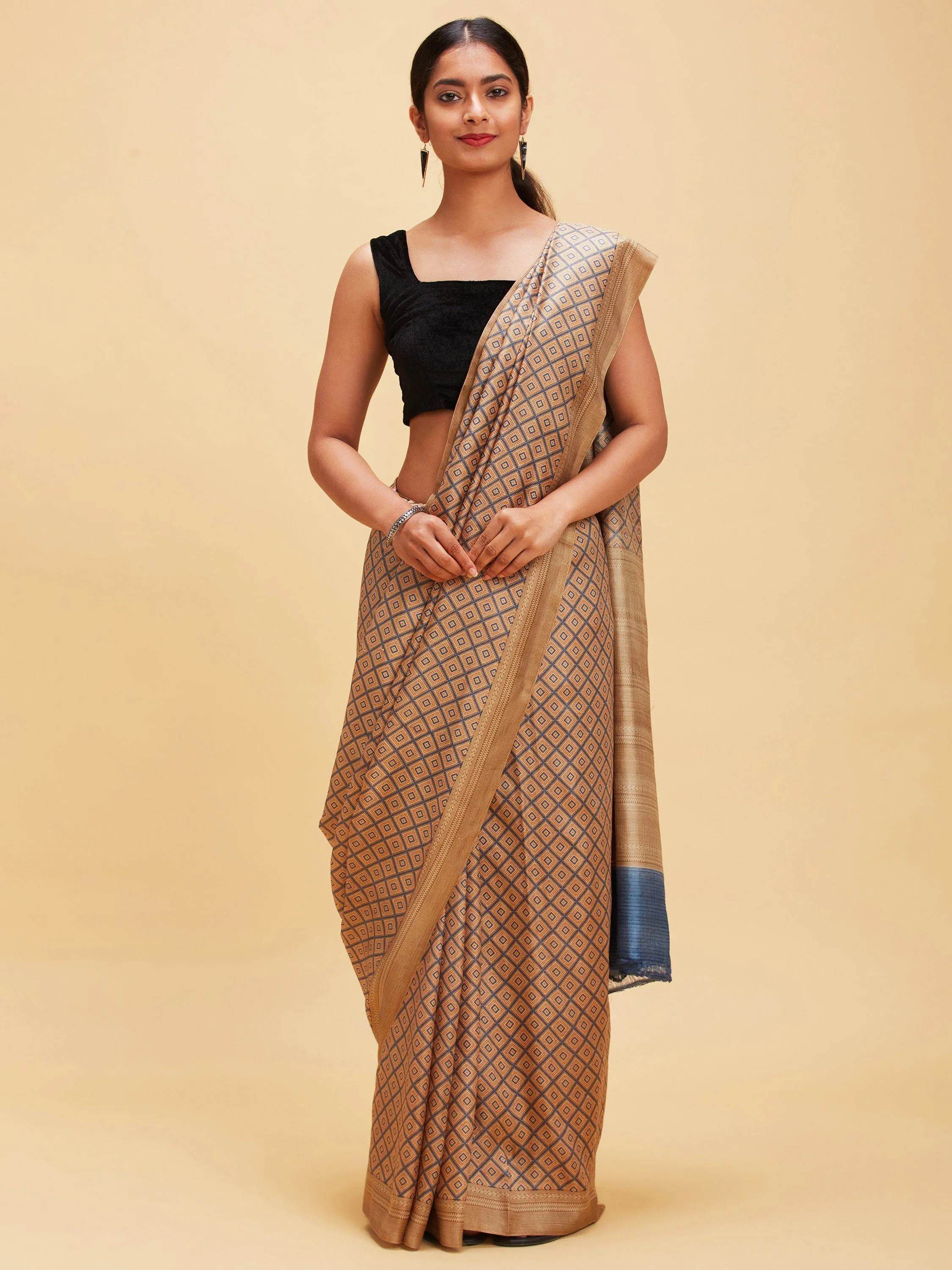 Sandalwood Pure Silk Saree