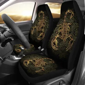 Scorpion (Scorpio) Car Seat Covers, Scorpion Lover Front Car Cover Gift, Custom Car Seats, Pair Of Covers, Scorpio Car Seat Print Set