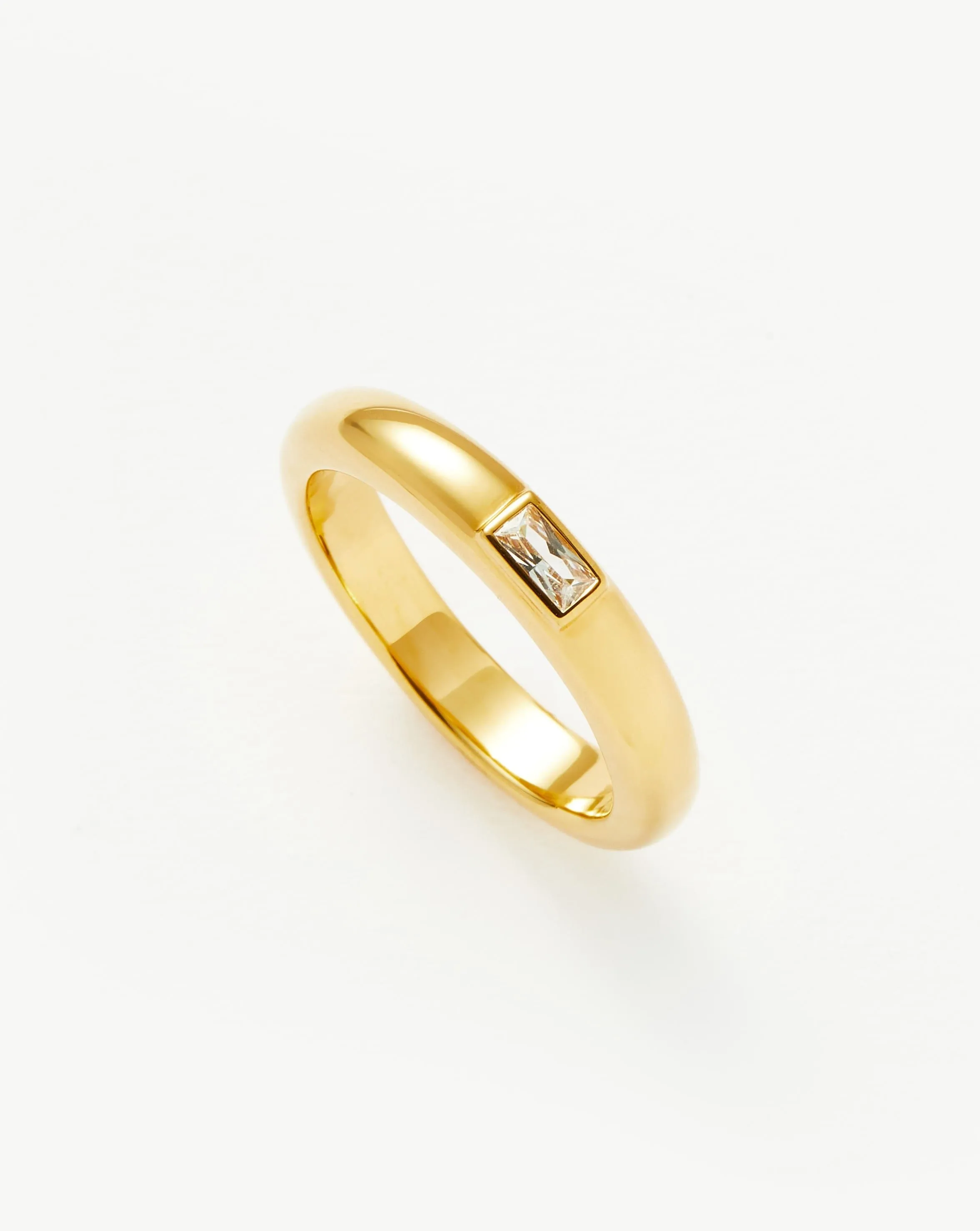 Stone Stacking Band Ring | 18ct Gold Plated Vermeil/Cubic Zirconia