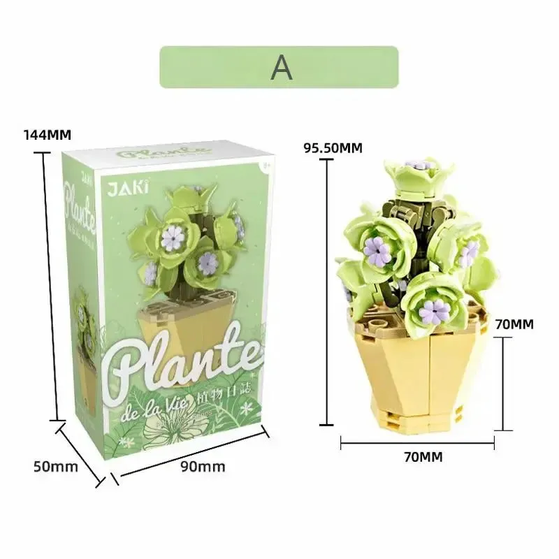 Succulent Potted Plants Building Blocks