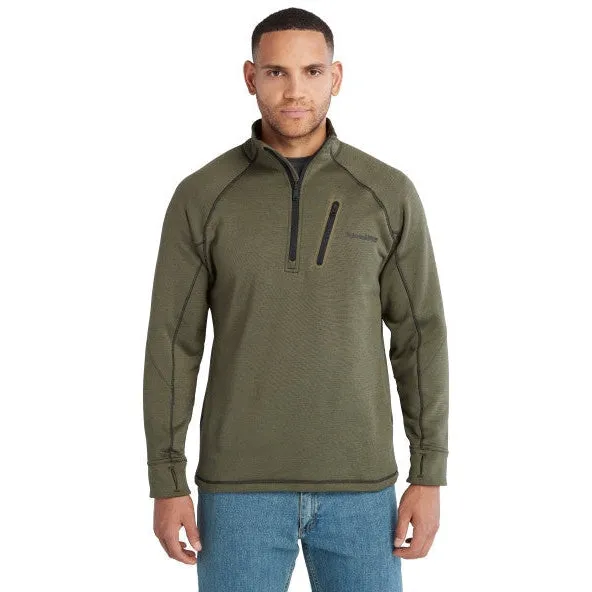 Timberland Pro Men's Reaxion 1/4 Athletic Fleece Jacket -Green- TB0A55RV369