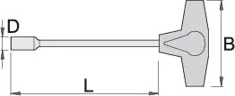 Unior Socket Wrench With T-Handle 5.5