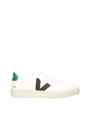 Veja Campo Chromefree Leather Trainer Extra-White Black Emeraude