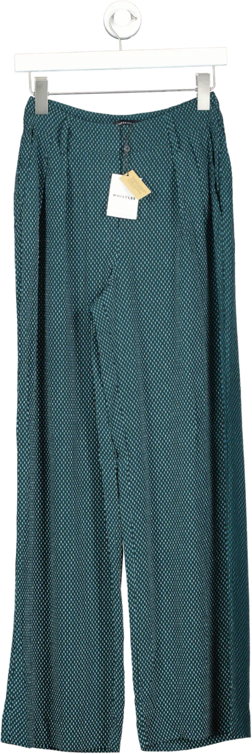 Whistles Green Lizzie Verticle Dash Trouser UK 6