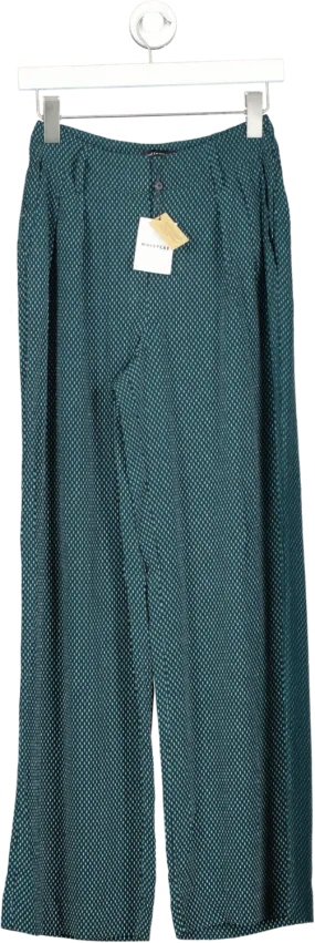 Whistles Green Lizzie Verticle Dash Trouser UK 6