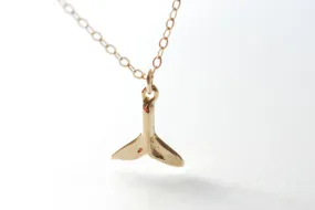 Wholesale Gold whale tail necklace - whales tale - whale tail necklace, dolphin tail